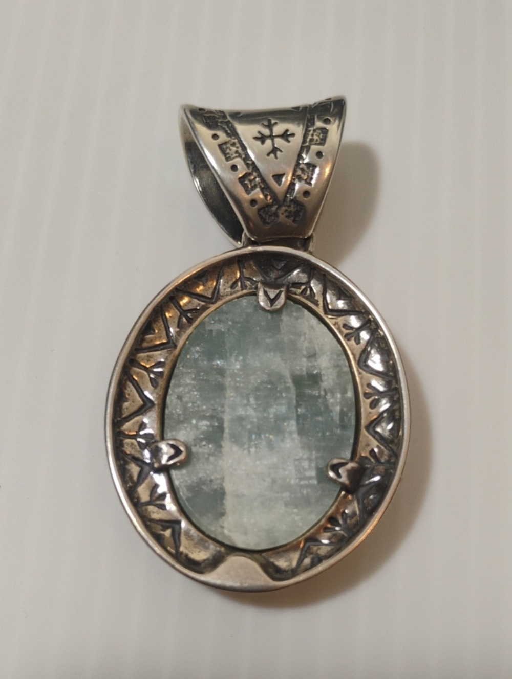 Carolyn Pollack 925 Sterling Silver Pendant With Inlaid Stone - Picture 3 of 6
